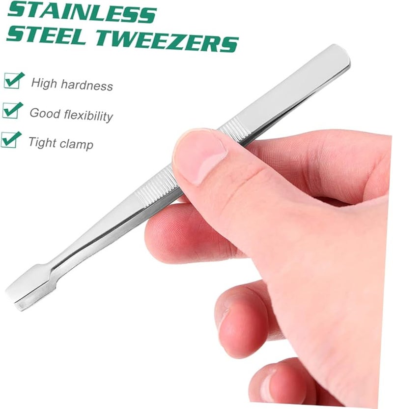Stainless Steel Eyelash Extension Tweezers 6PCS Ergonomic Non Magnetic Durable Grip - Image 2